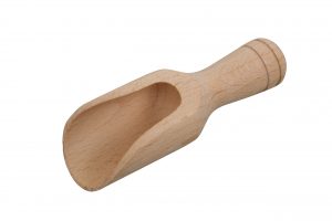 Pelle à sel en bois naturel