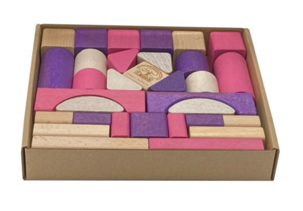Blocs de construction en bois naturel – 32 pcs – Sourcing responsable