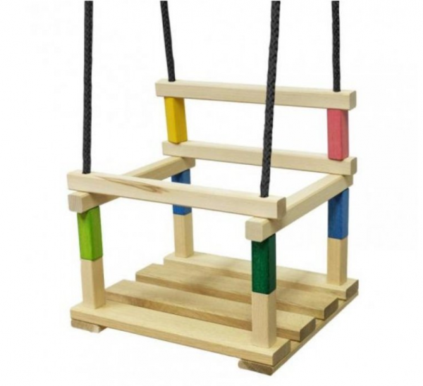 Balançoire Assiette Rouge Idena – Charge 50 Kg, Cordes Réglables De 100 à 180 Cm, Pour Enfants Dès 3 Ans, Intérieur Et Extérieur
